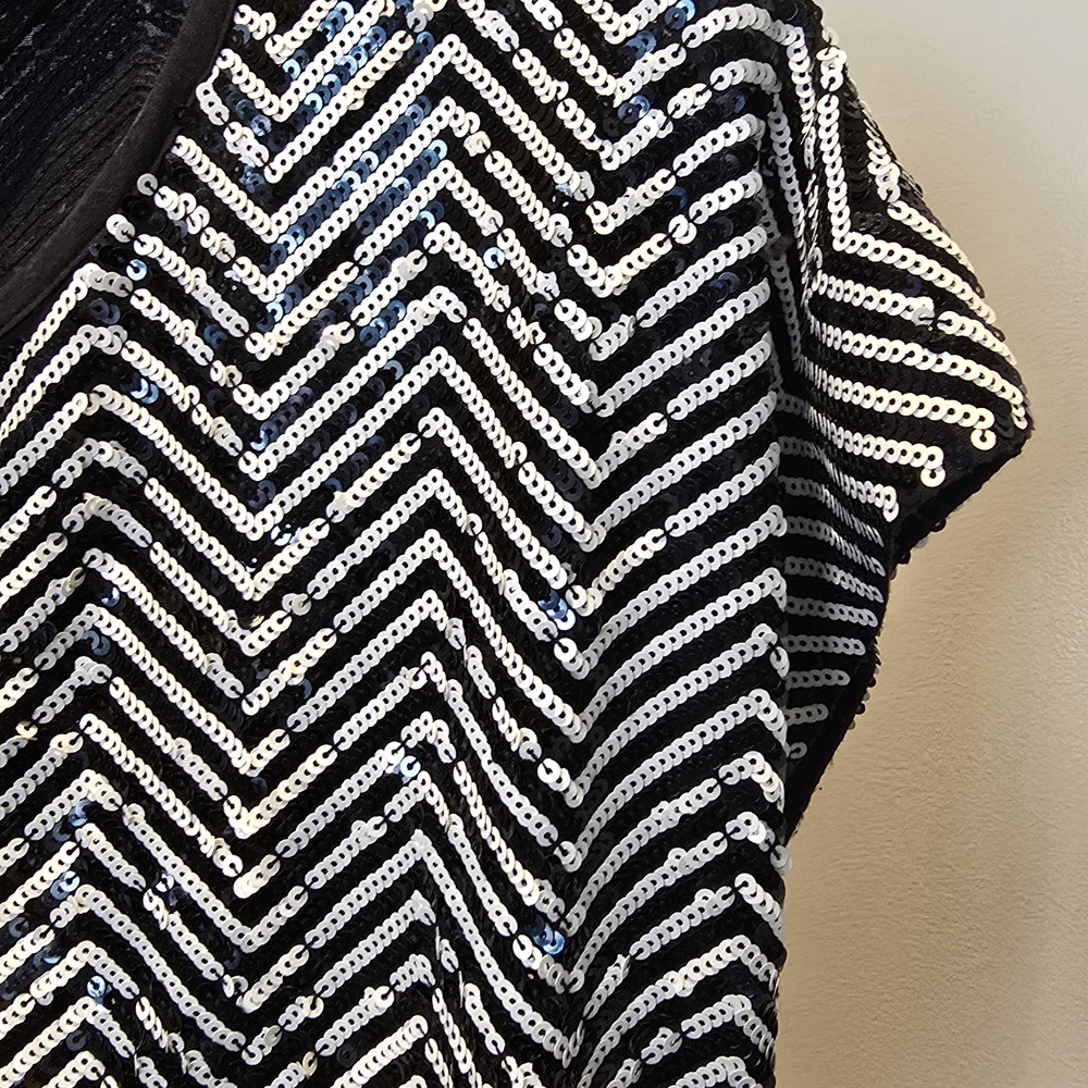 🟣Party Dress | Michael Kors Black and White Chevron Dress